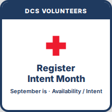 DCS Volunteers. Register Intent Month. September is · Availability / Intent.